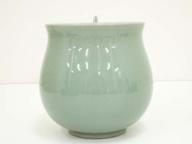 金福漢 漢青 高麗 高麗青磁 青磁器 共箱 栞 茶道具 茶器 茶碗 美品 です。 道具 ] - 道具 漢青陶窯 金福漢造 高麗青磁皆具（共箱） | ネット